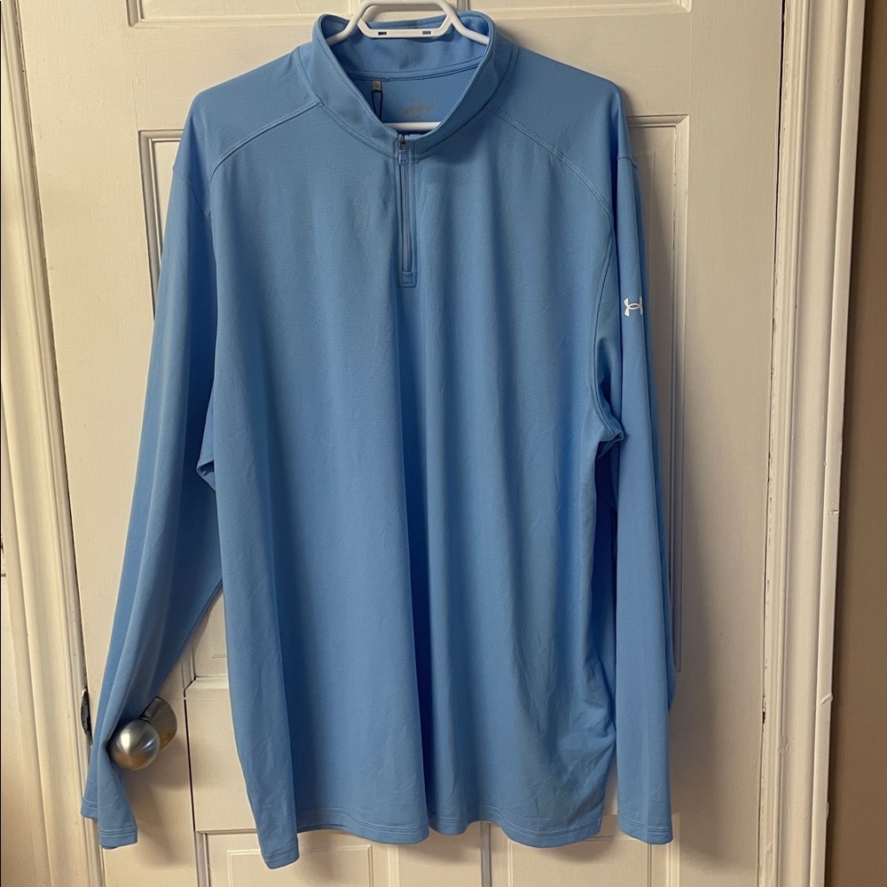 Under Armour baby blue performance quarter zip golf sweater men’s size 3XL new